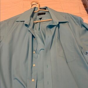 Stafford Men's Sky Blue Casual Button Down Shirt